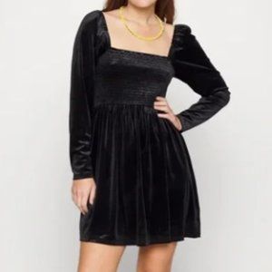 LIKE NEW Gap Velvet Smocked Mini Dress - Size XL